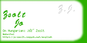 zsolt jo business card